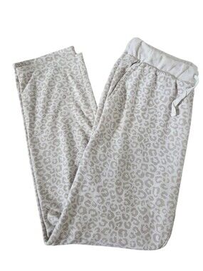 Cozy Snow Leopard Print Lounge Pants